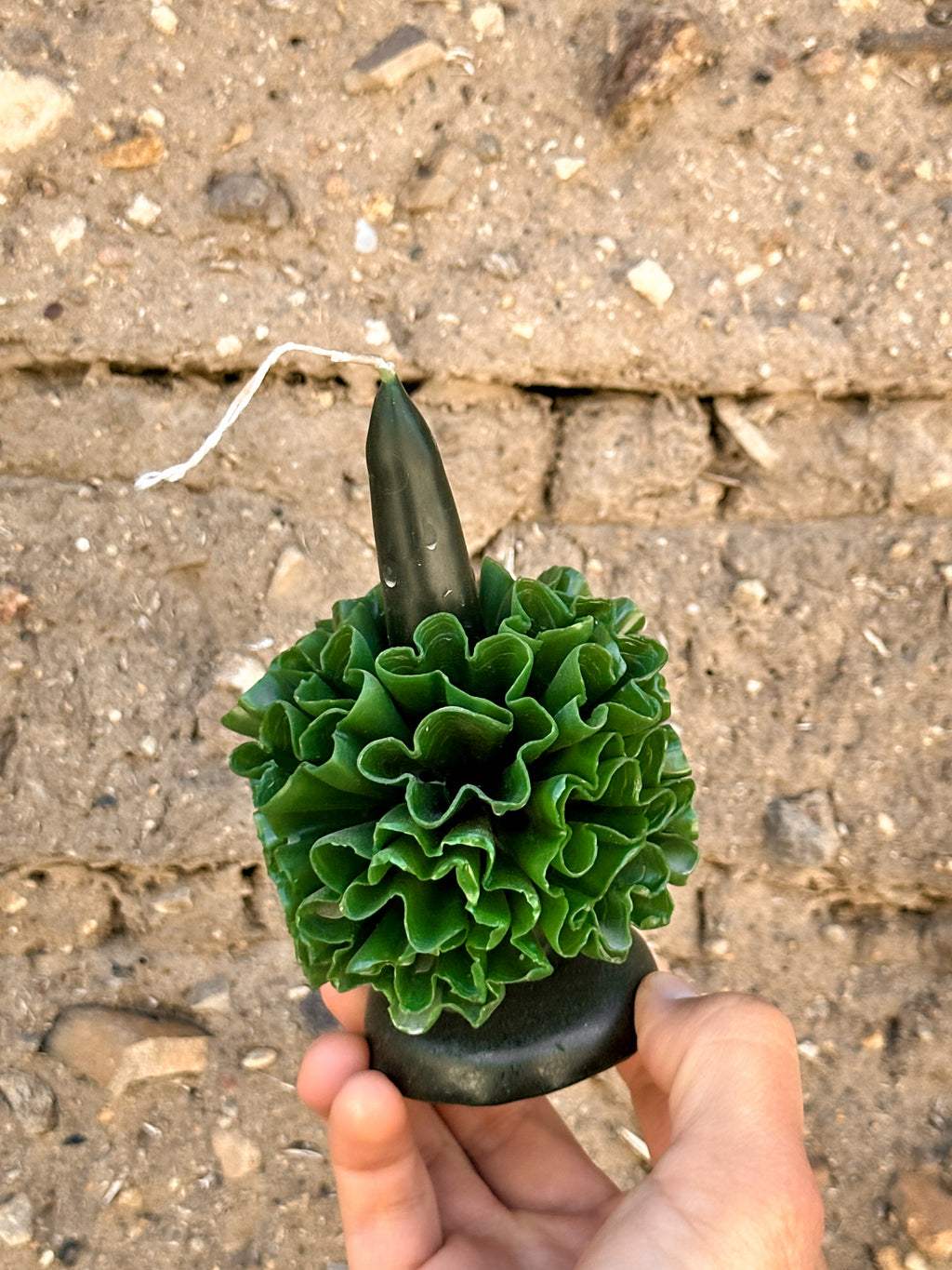 Vela floral de cera de abejas de Teotitlán