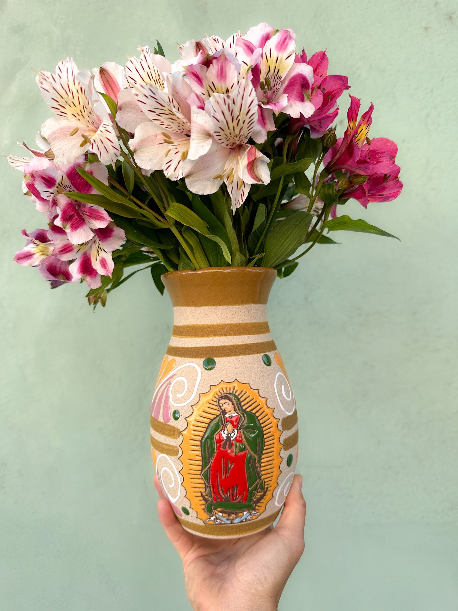 PRE-ORDER Virgen de Guadalupe Flower Vase