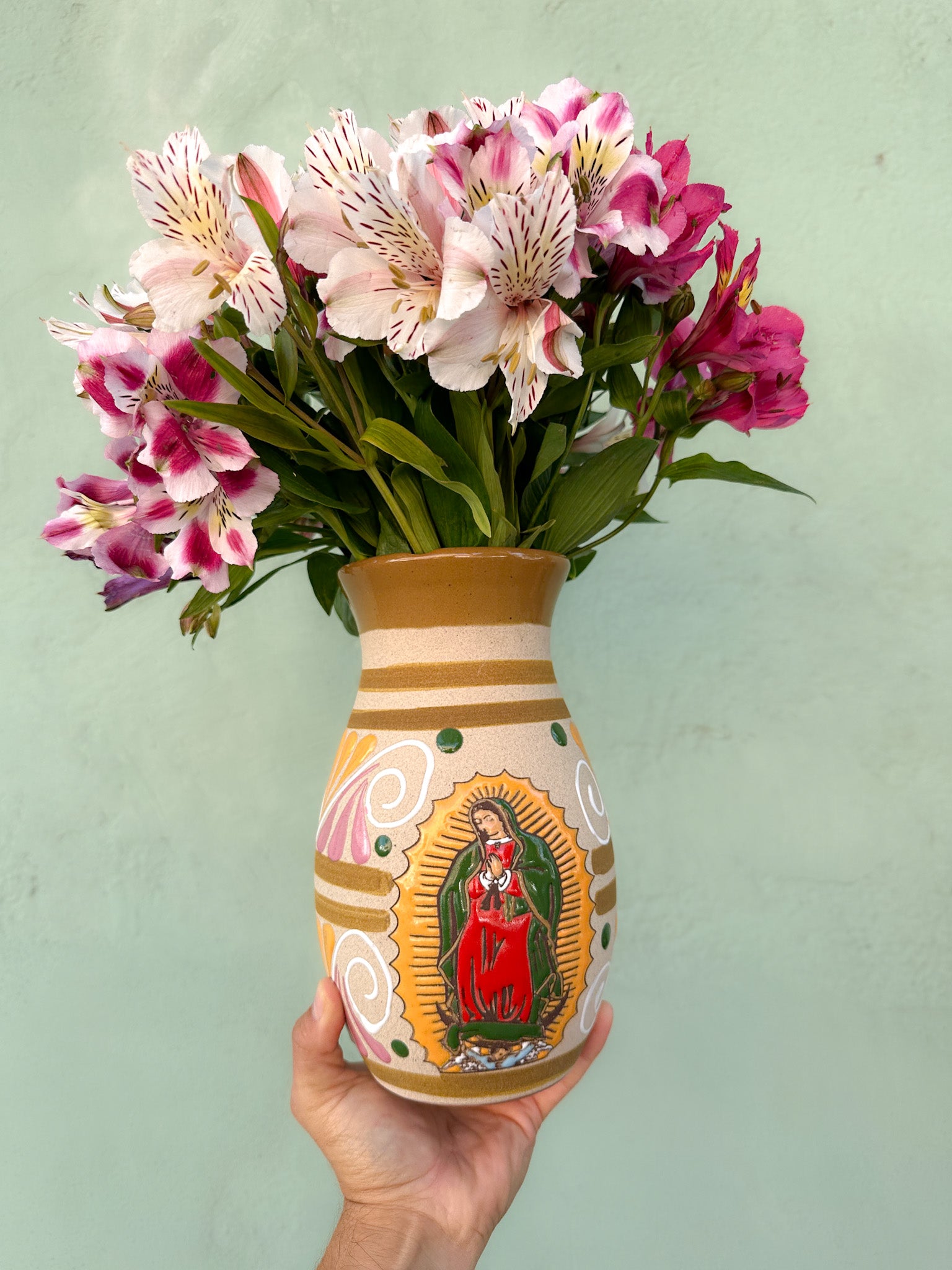 PRE-ORDER Virgen de Guadalupe Flower Vase