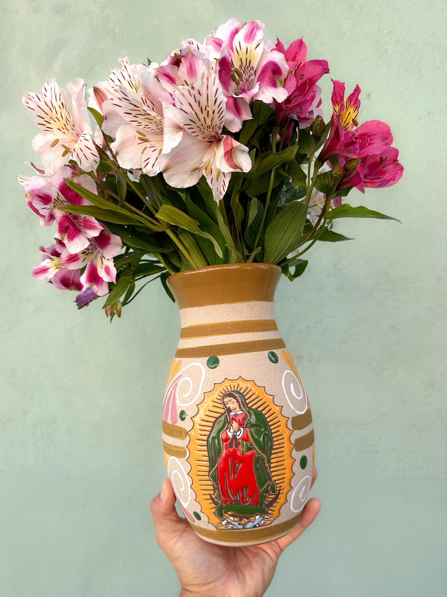 PRE-ORDER Virgen de Guadalupe Flower Vase