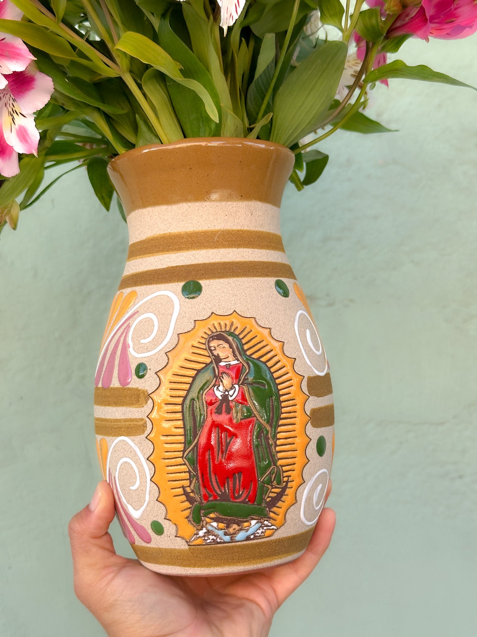 PRE-ORDER Virgen de Guadalupe Flower Vase