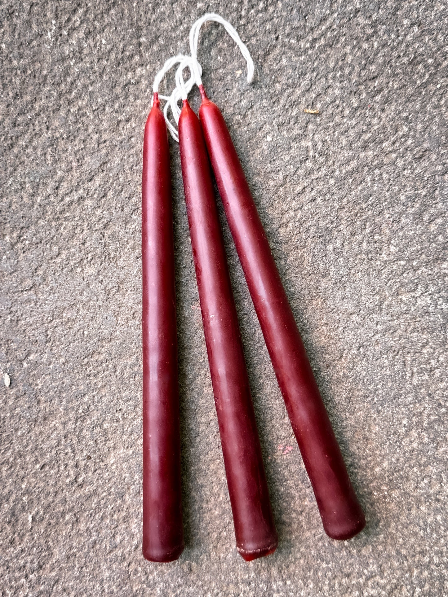 Set of 3 Beeswax Taper Candles