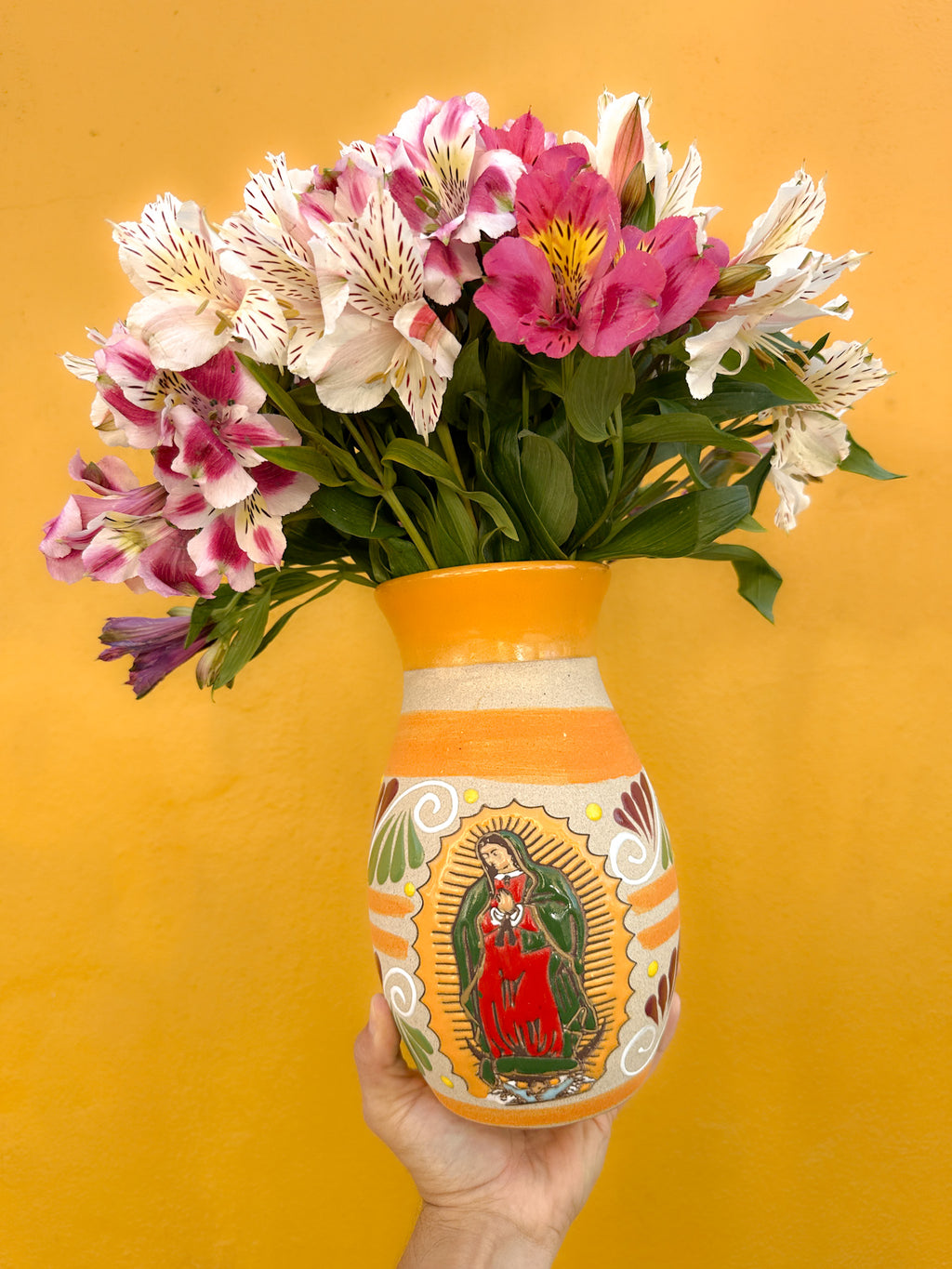 PRE-ORDER Virgen de Guadalupe Flower Vase