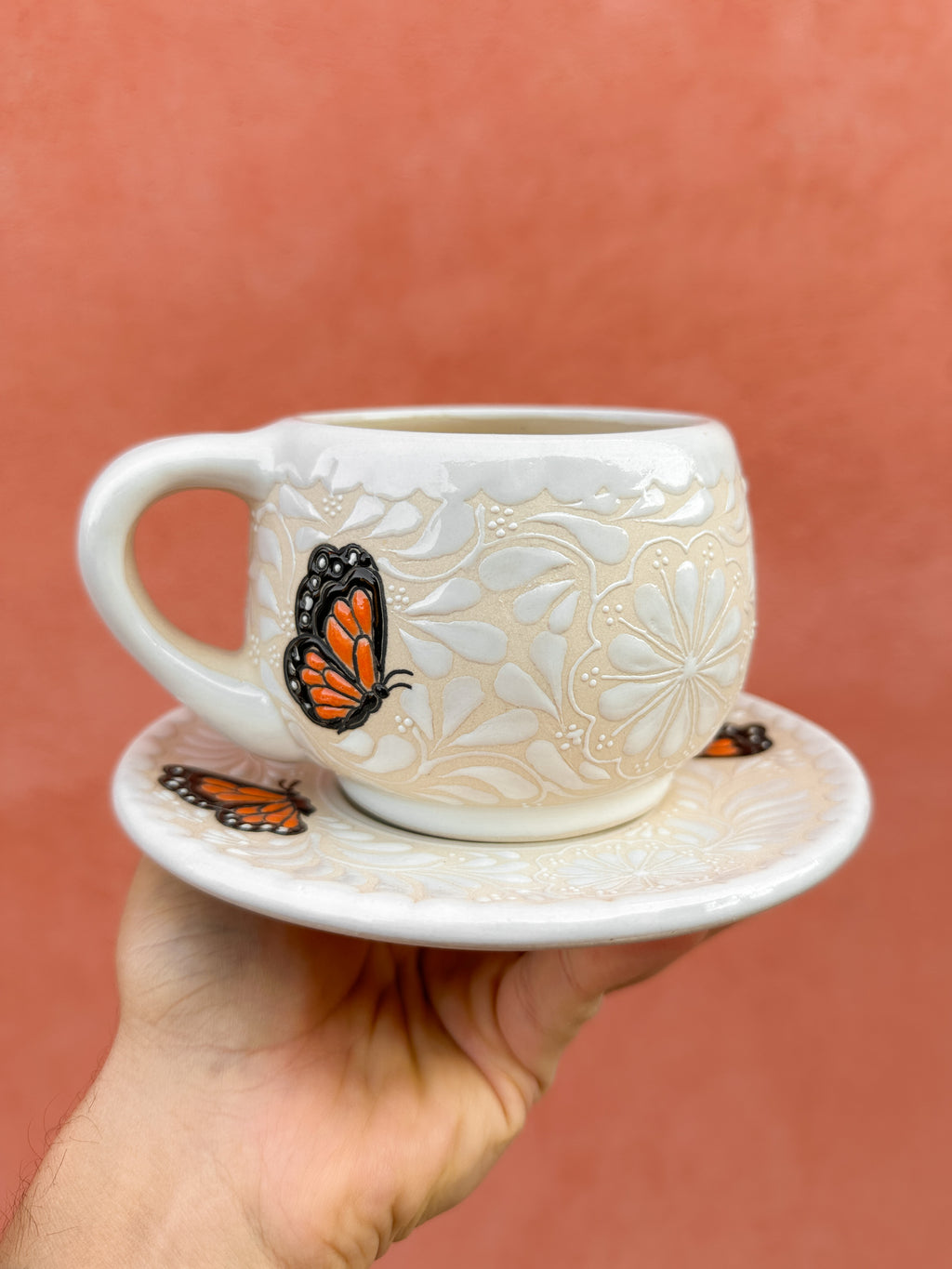 PRE-ORDER Monarca Butterflies Plate and Mug Set (SHIPS IN APPROX. 6-12 WEEKS)