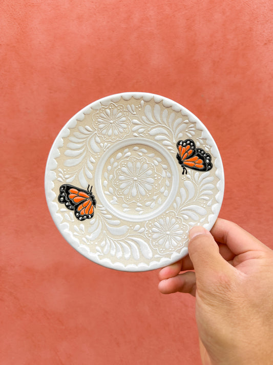 PRE-ORDER Monarca Butterflies Dessert Plate (SHIPS IN APPROX. 6-12 WEEKS)