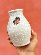 PRE-ORDER Monarca Butterflies Small Flower Vase (SHIPS IN APPROX. 6-12 WEEKS)