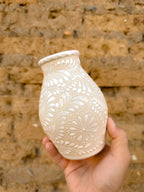 PRE-ORDER White Small Flower Vase (SHIPS IN APPROX. 6-12 WEEKS)
