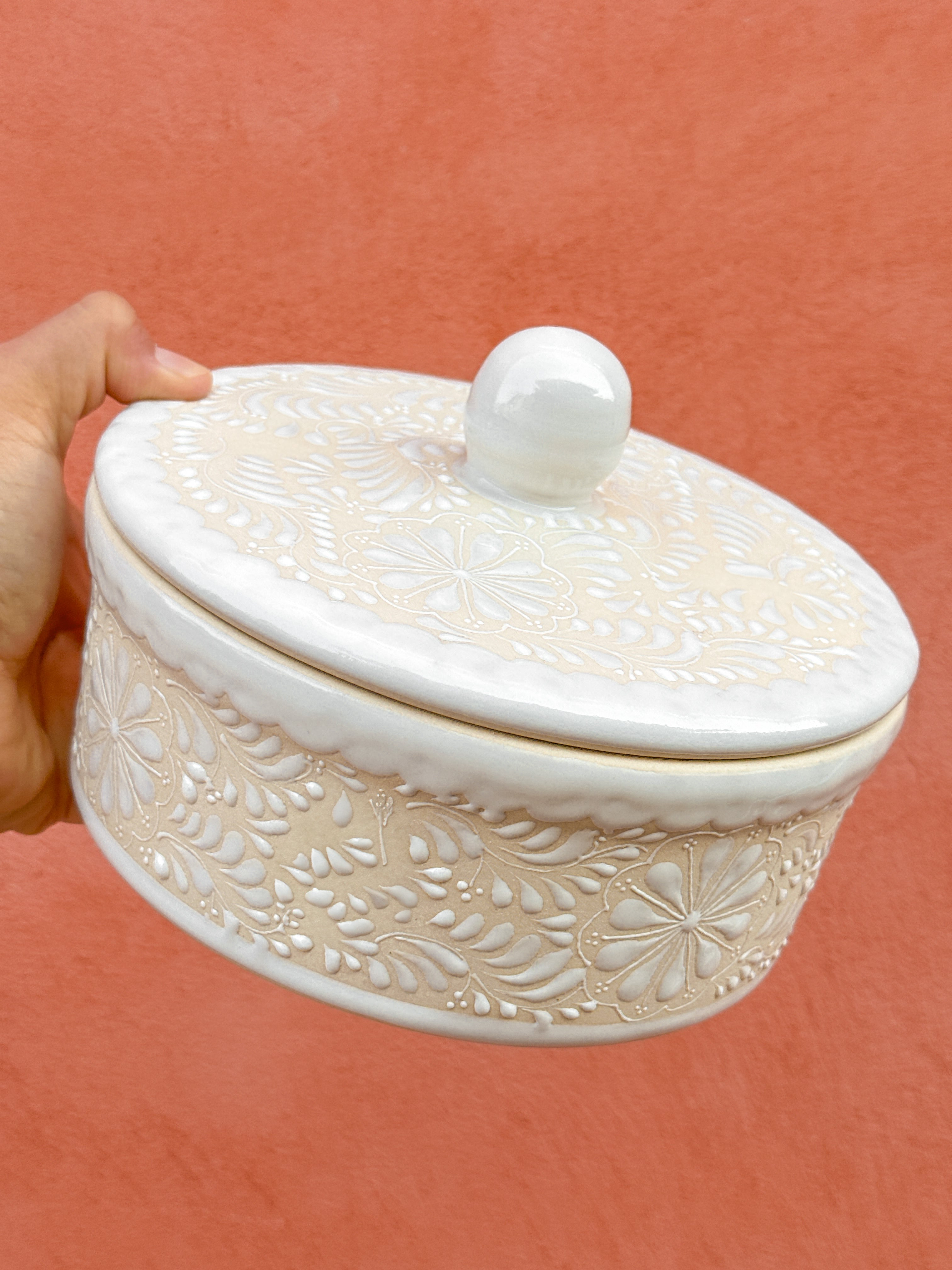 PRE-ORDER White Tortillas Holder (SHIPS IN APPROX. 6-12 WEEKS)