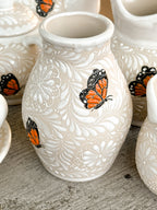 PRE-ORDER Monarca Butterflies Small Flower Vase (SHIPS IN APPROX. 6-12 WEEKS)