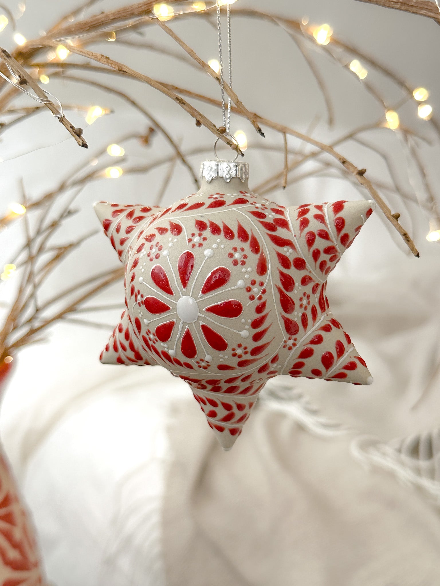 Adorno navideño rojo "Piñata Mexicana"