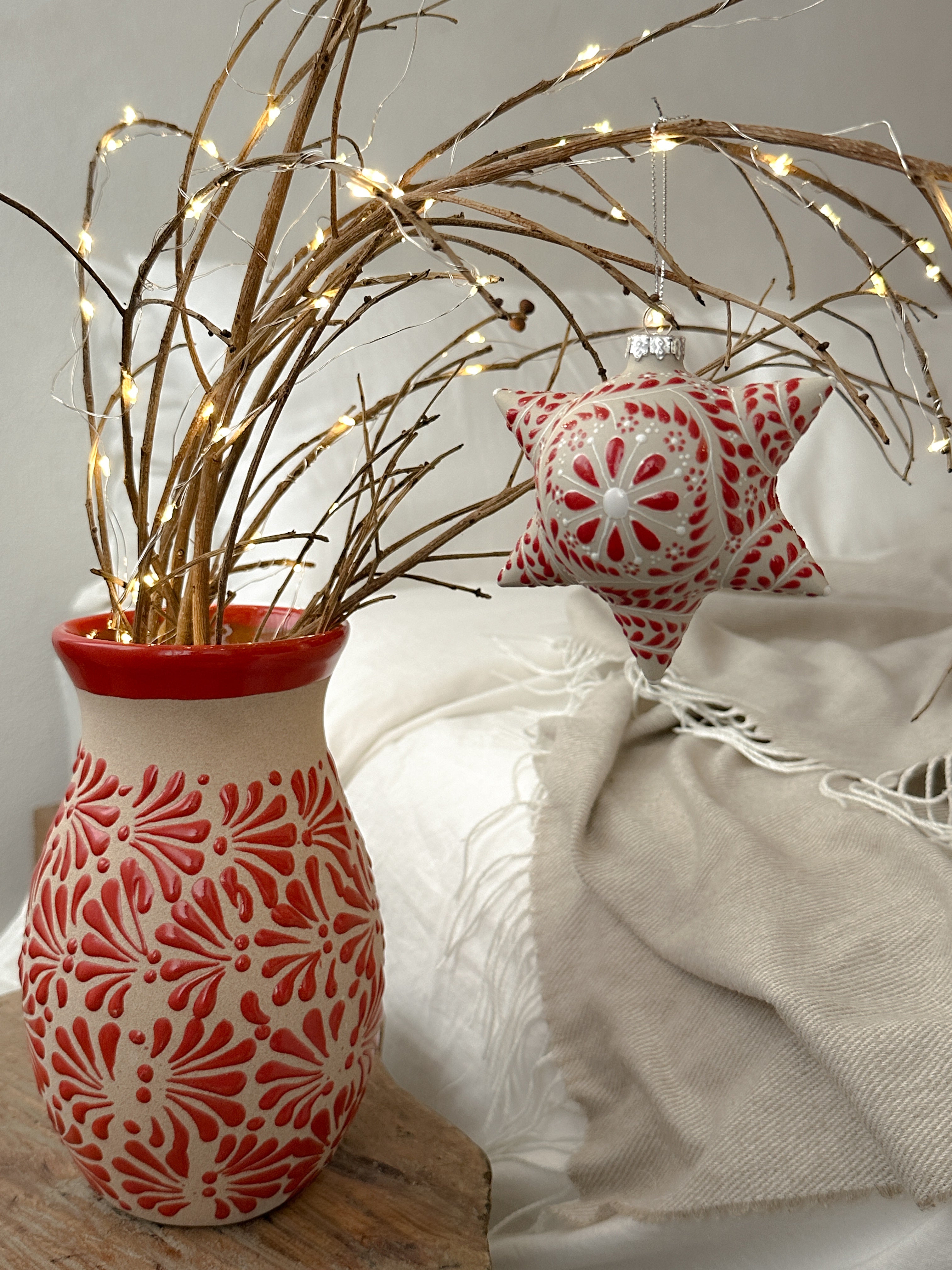 Adorno navideño rojo "Piñata Mexicana"