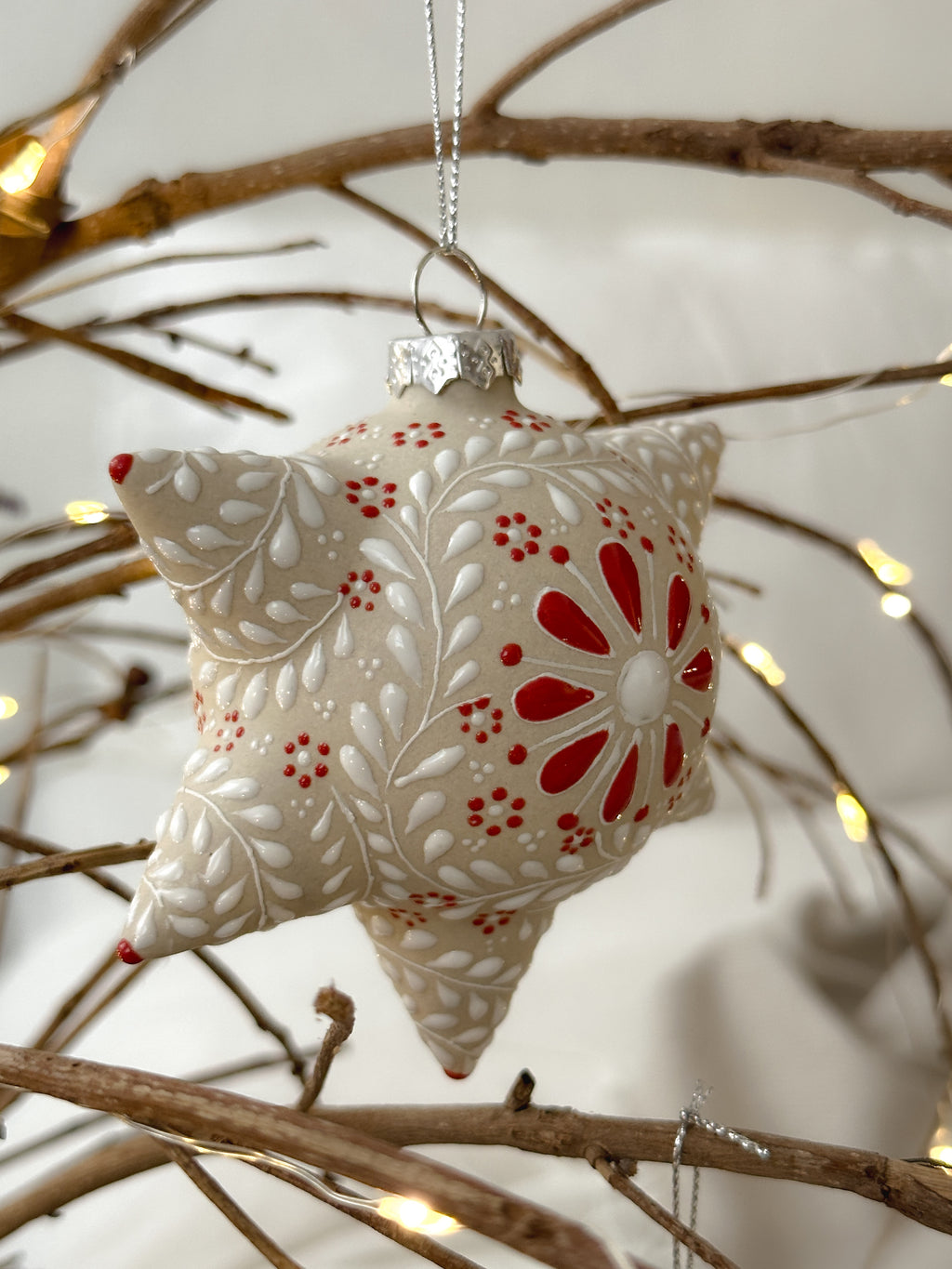 Adorno navideño blanco "Piñata Mexicana"