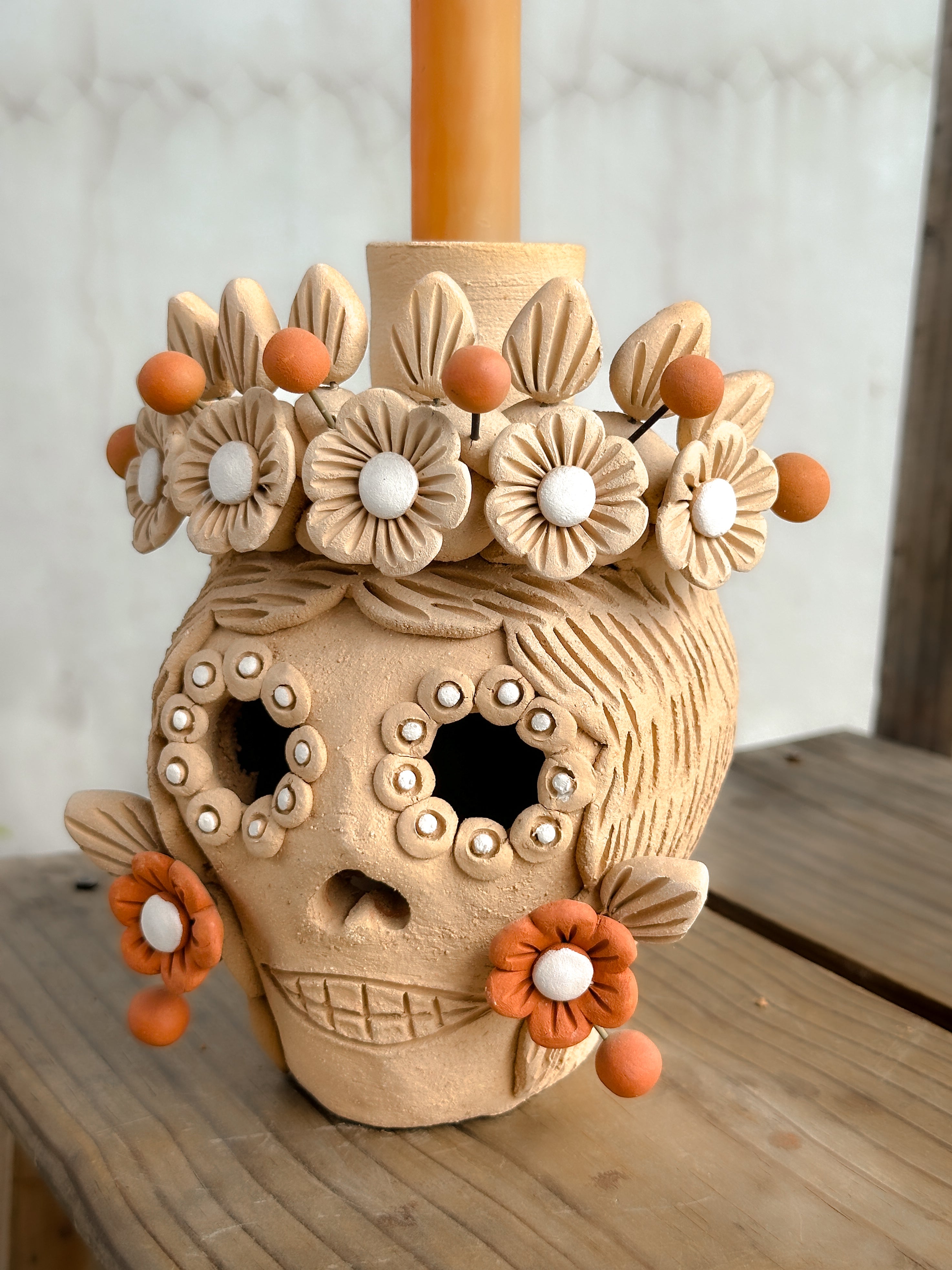 Sugar Skull Candleholder