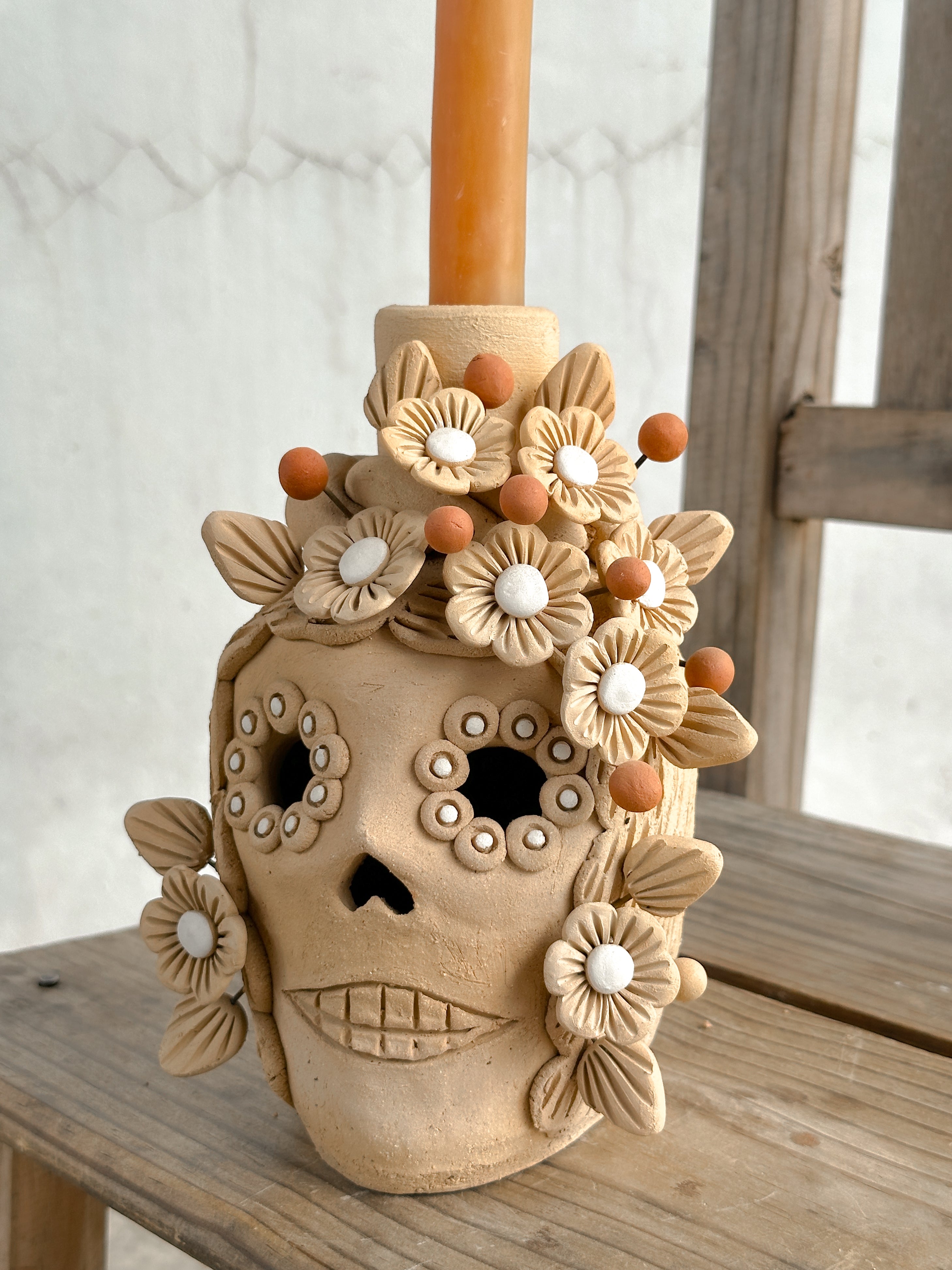 Sugar Skull Candleholder