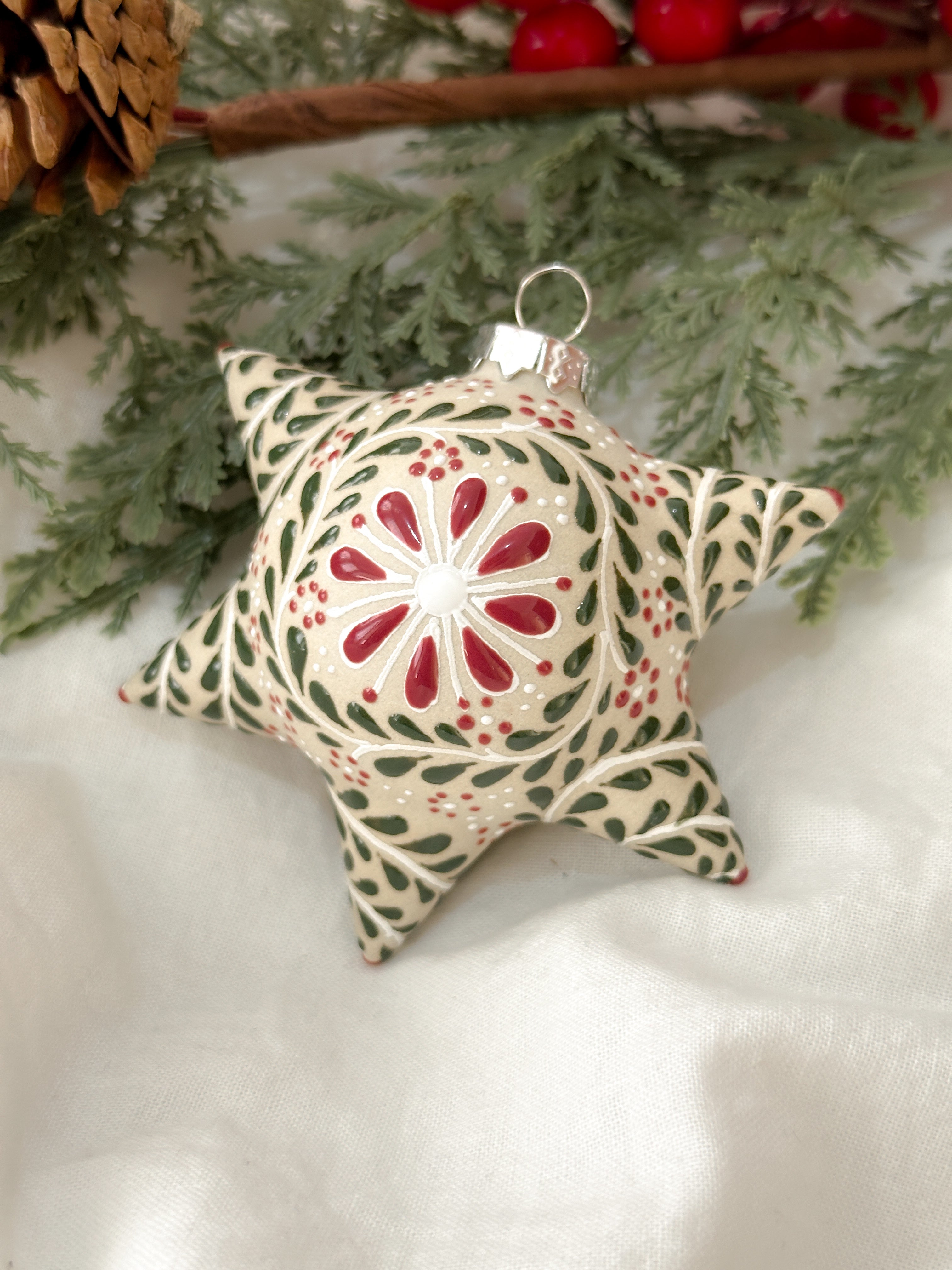 Adorno navideño rojo "Piñata Mexicana"