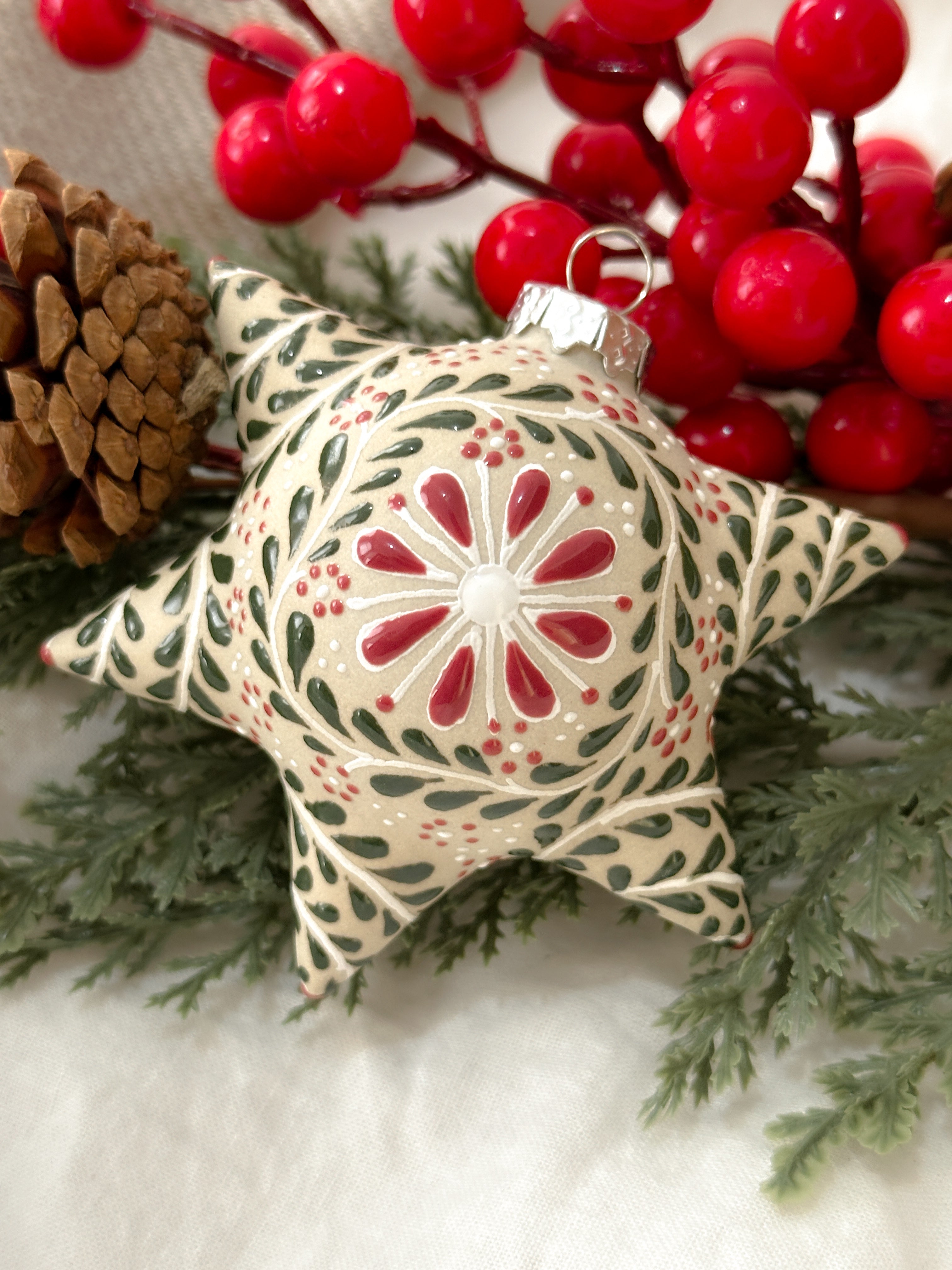 Adorno navideño rojo "Piñata Mexicana"