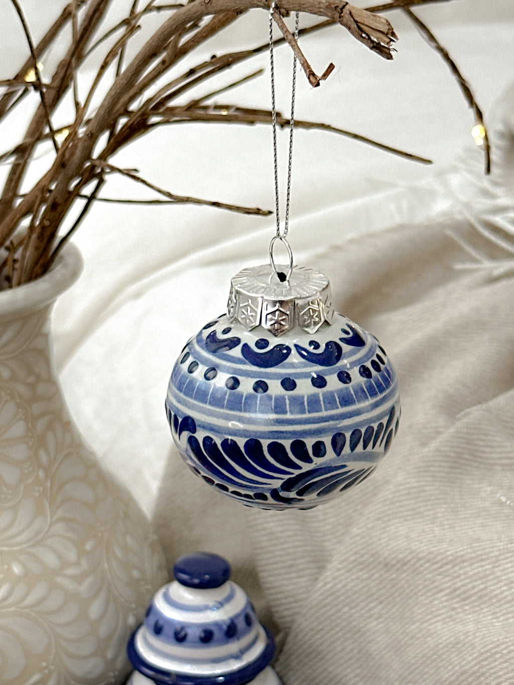 Adorno navideño azul "Talavera"