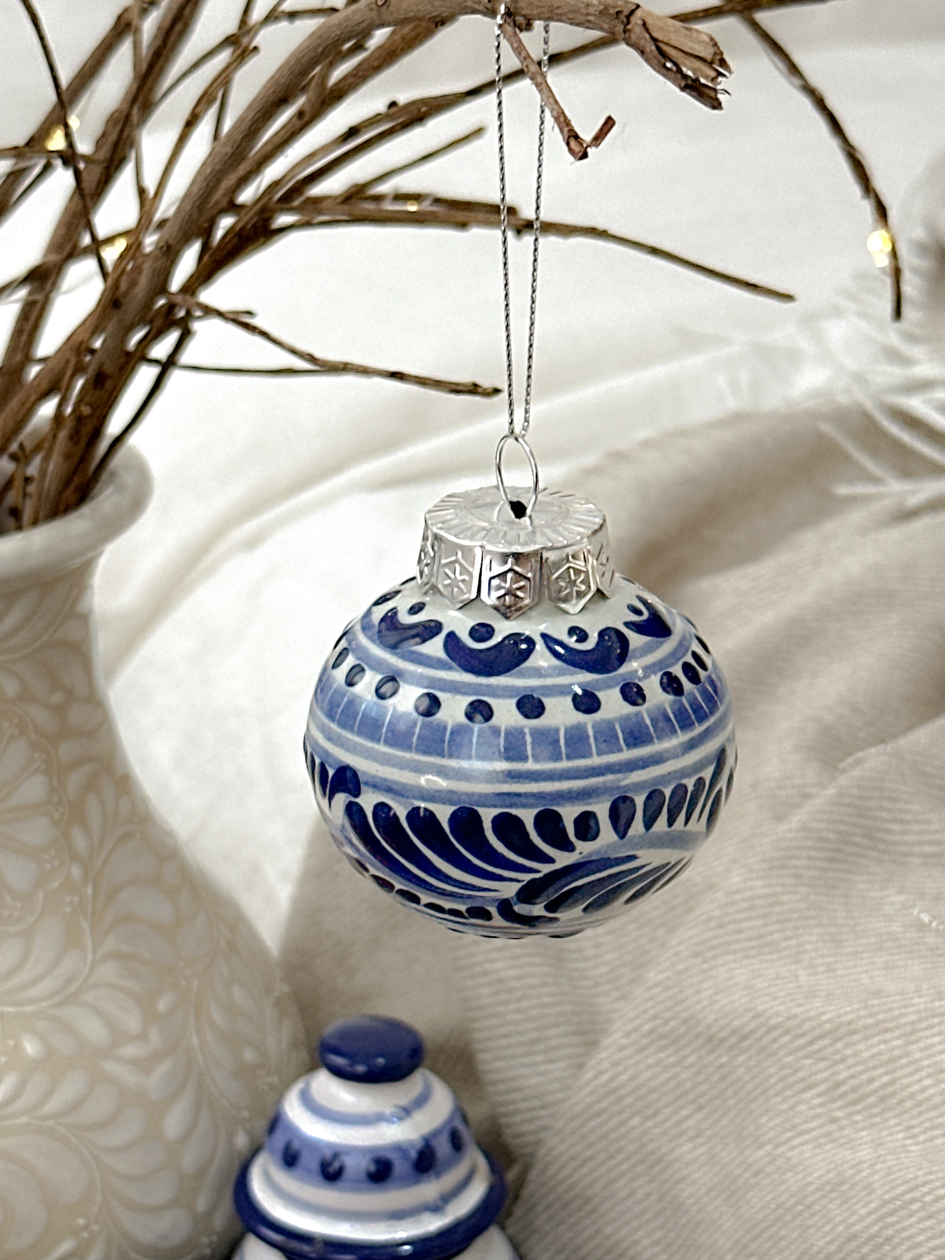 Adorno navideño azul "Talavera"