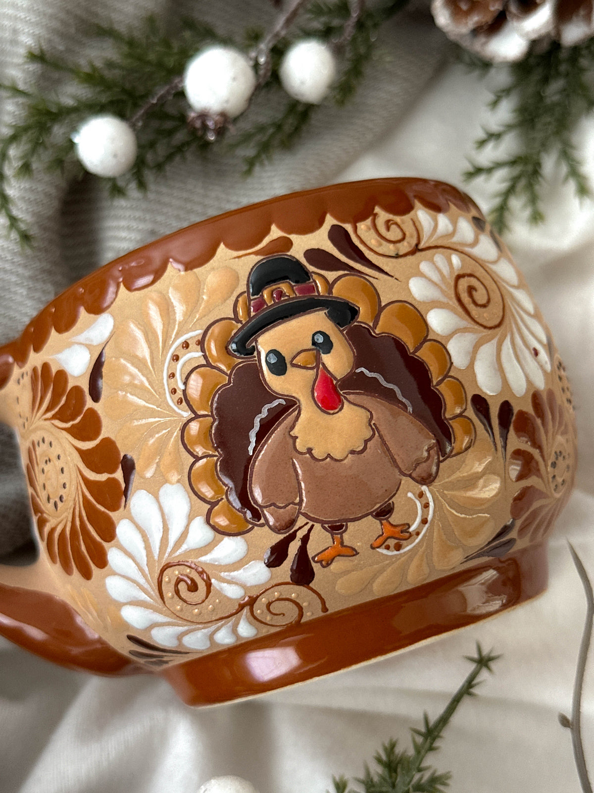PRE-ORDER Set of 2 Christmas Turkey Mugs (SHIP STARTING DEC 5)