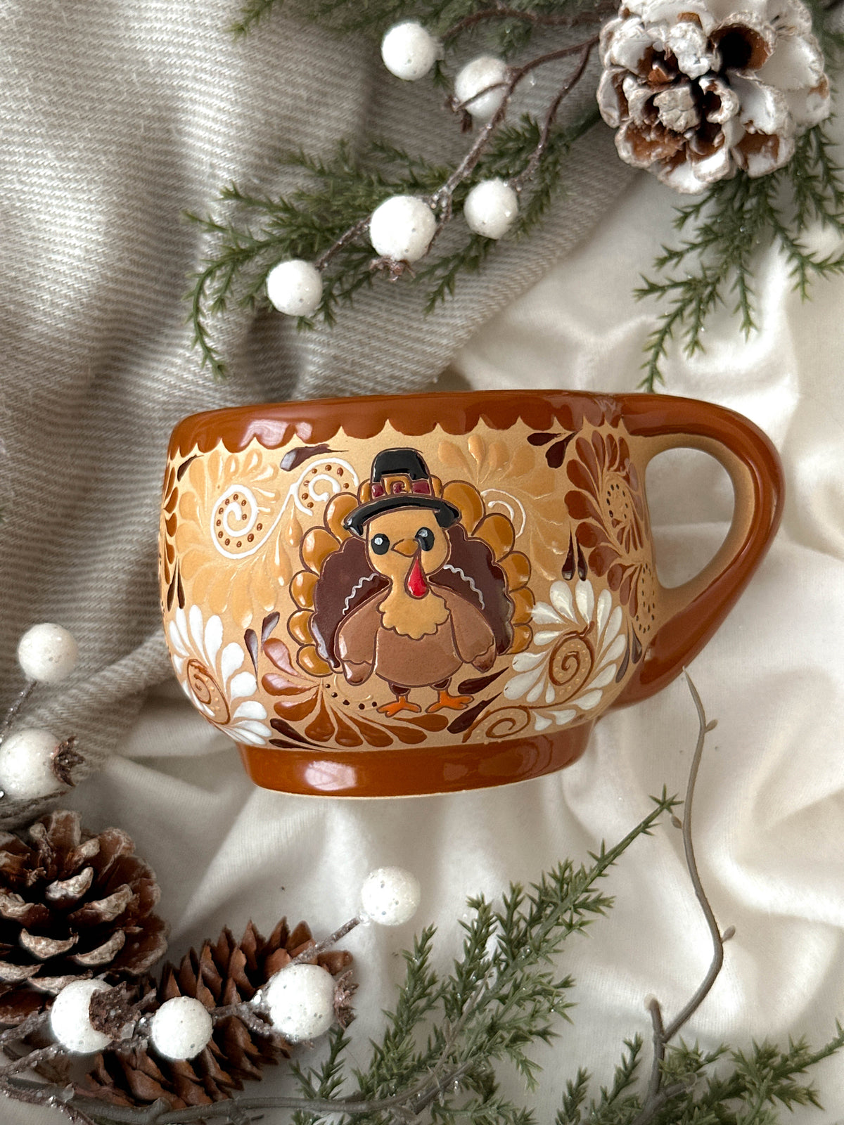 PRE-ORDER Set of 2 Christmas Turkey Mugs (SHIP STARTING DEC 5)