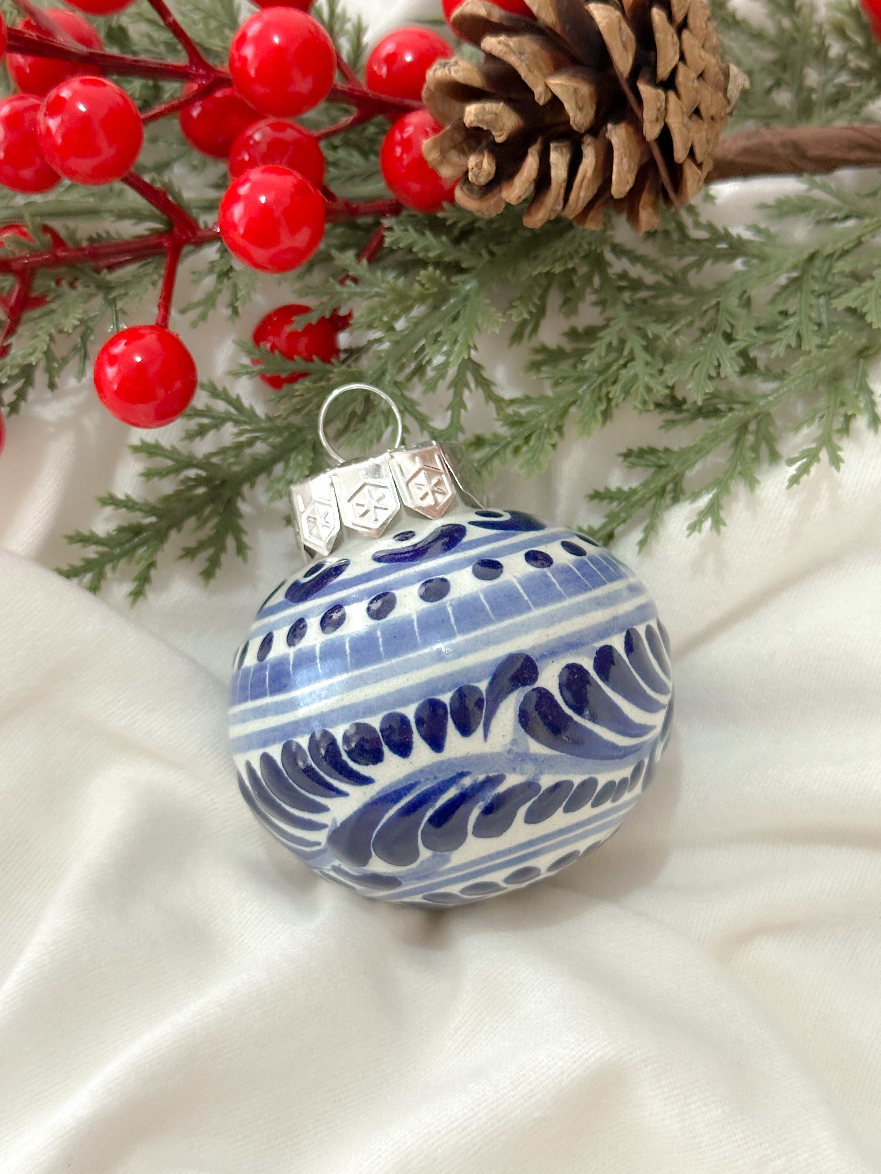 Adorno navideño azul "Talavera"