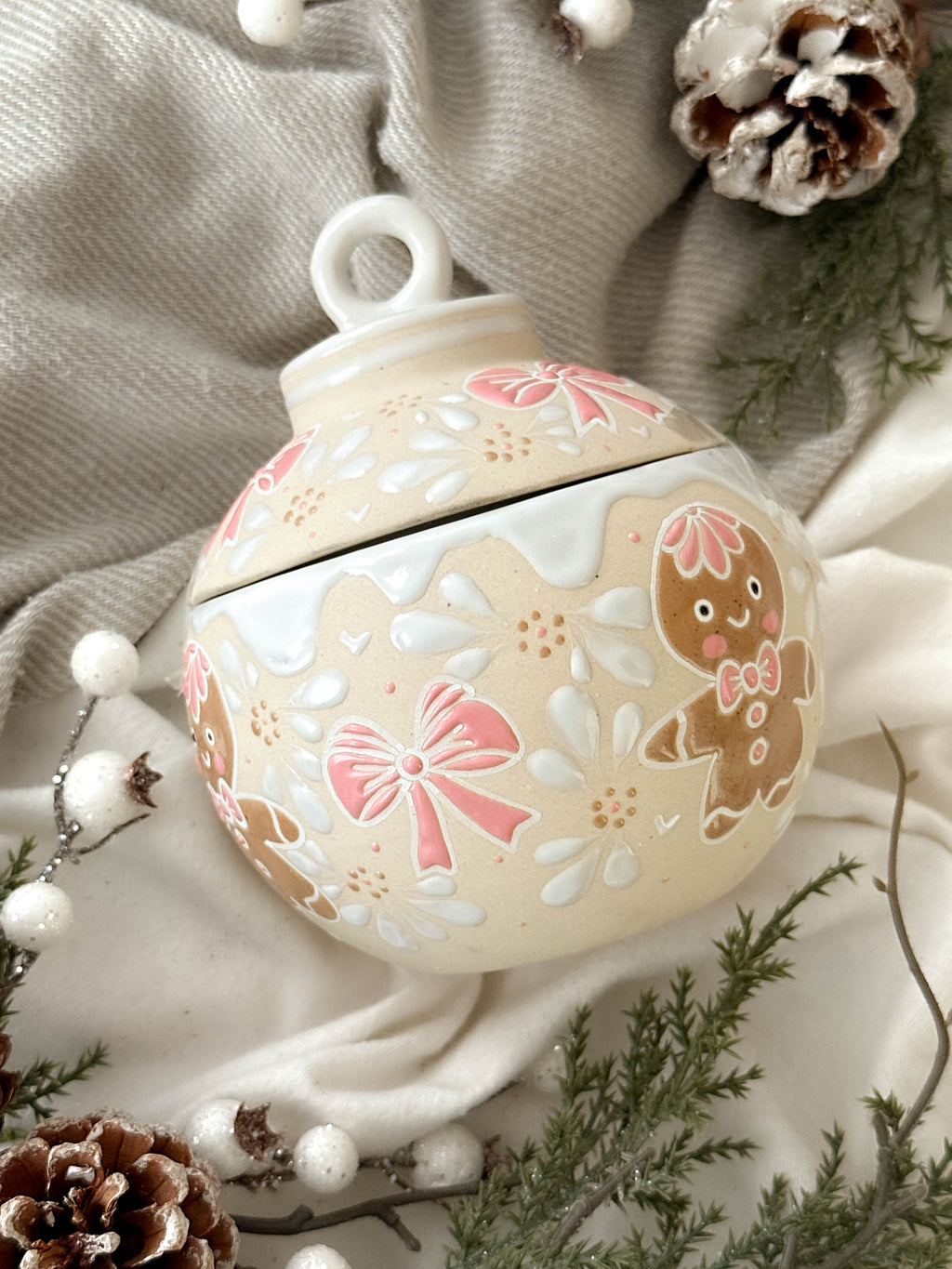 PRE-ORDER Christmas Ginger Ornament Bowl (SHIP STARTING DEC 5)