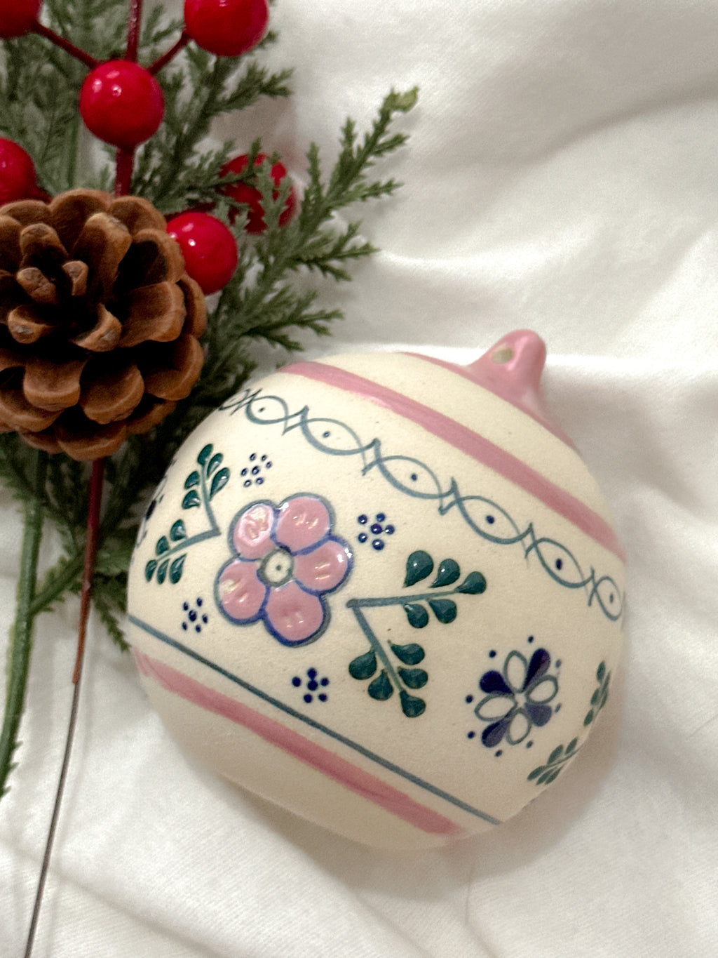 Adorno Navideño Rosa "Casa de la Abuela"