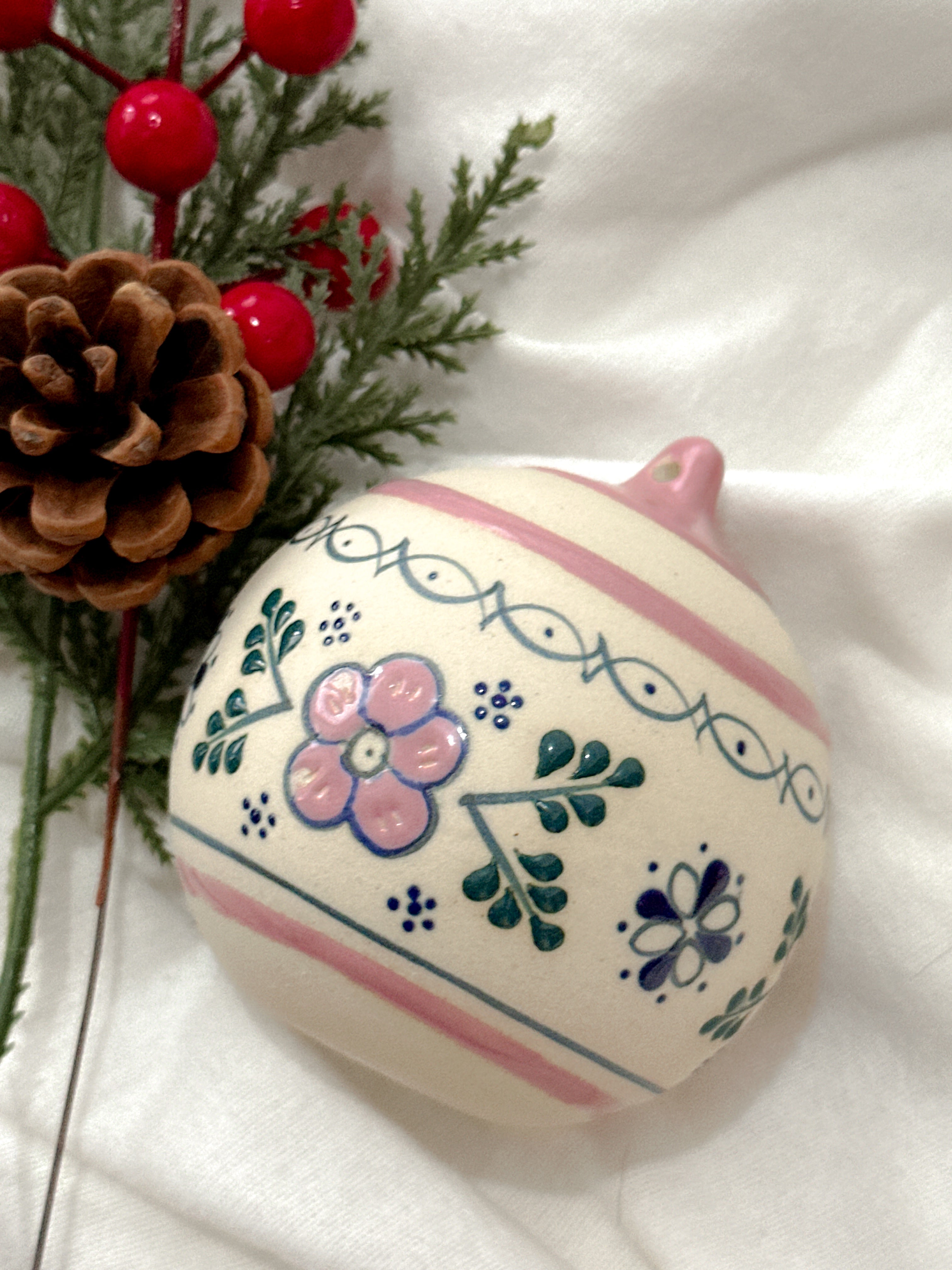 Adorno Navideño Rosa "Casa de la Abuela"