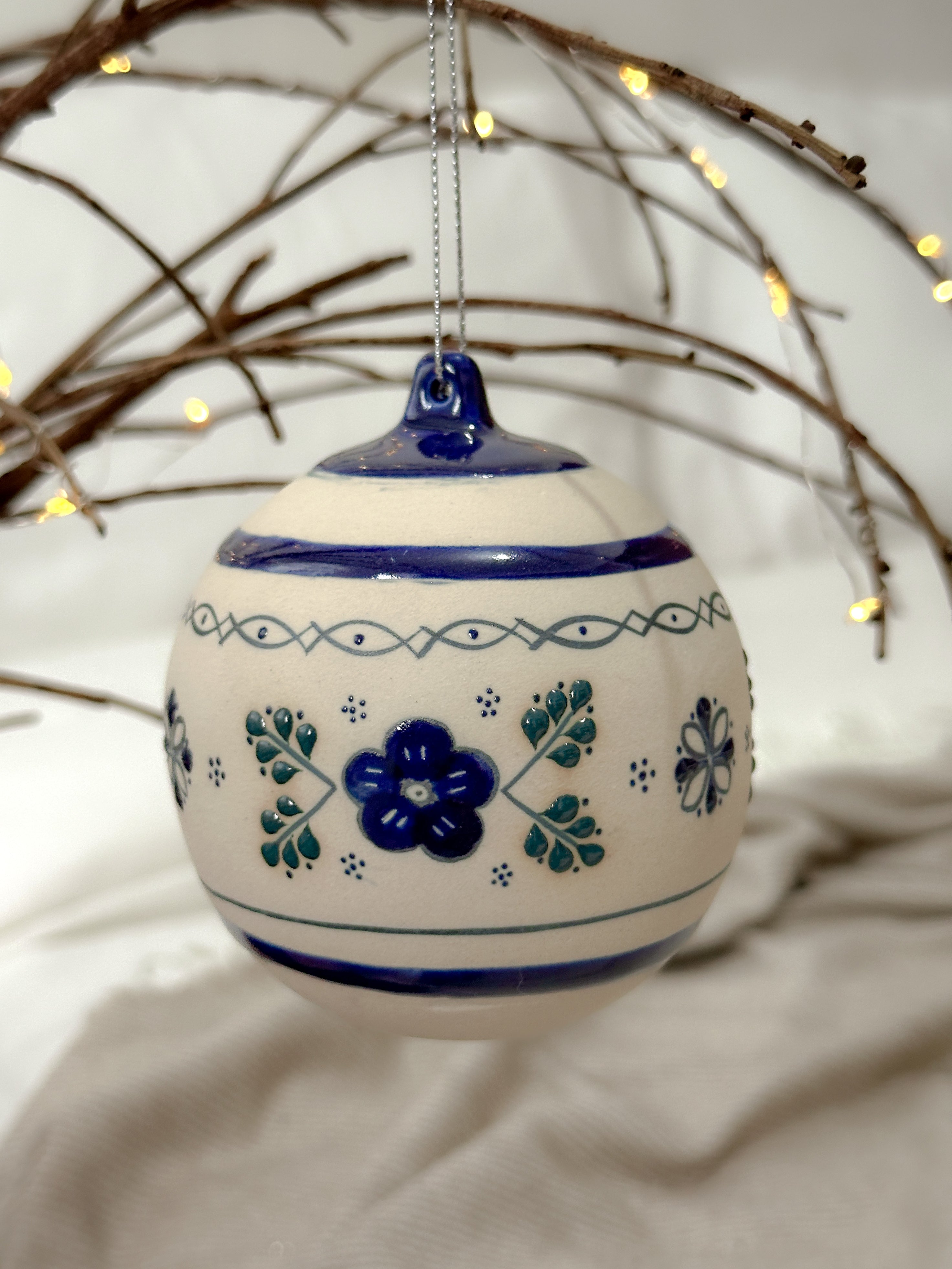 Adorno Navideño Azul "Casa de la Abuela"