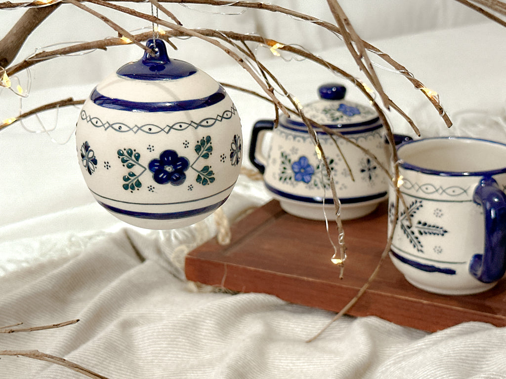 Adorno Navideño Azul "Casa de la Abuela"