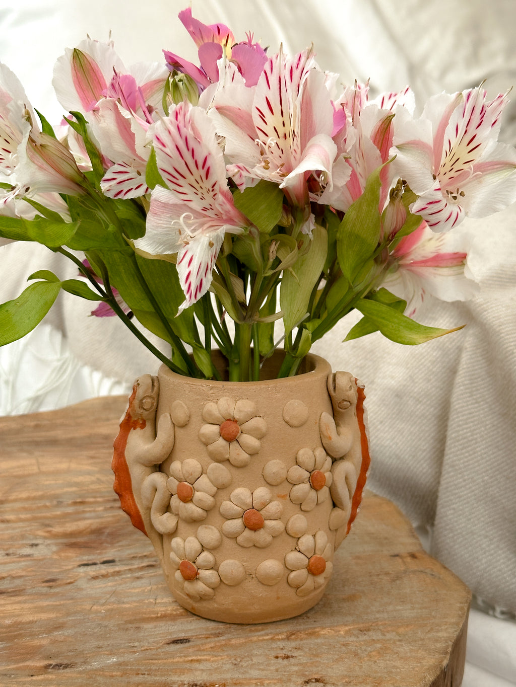 Jarrón decorativo de flores Atzompa