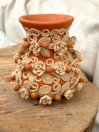 Jarrón decorativo de flores Atzompa