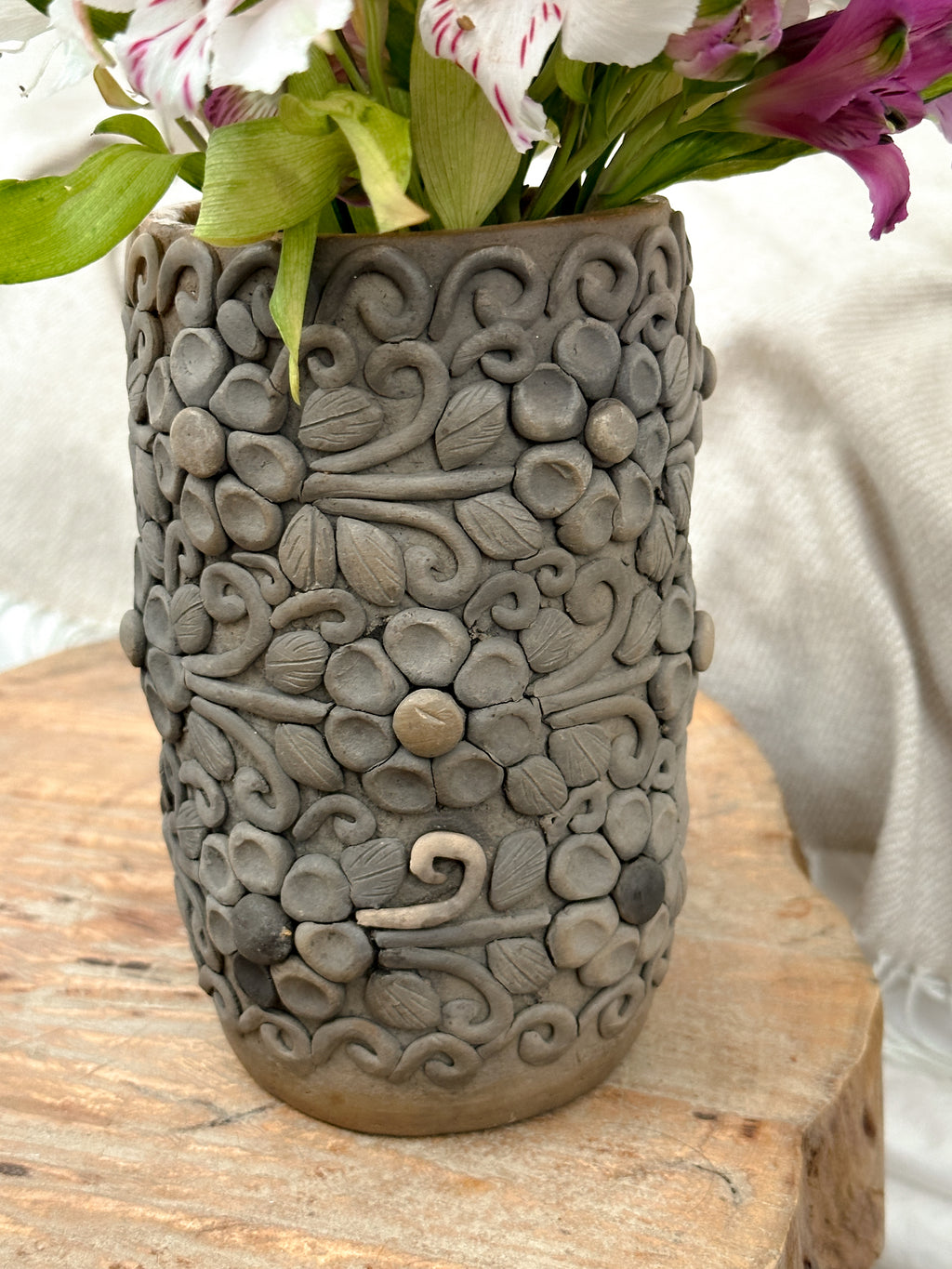 Jarrón decorativo de flores Atzompa
