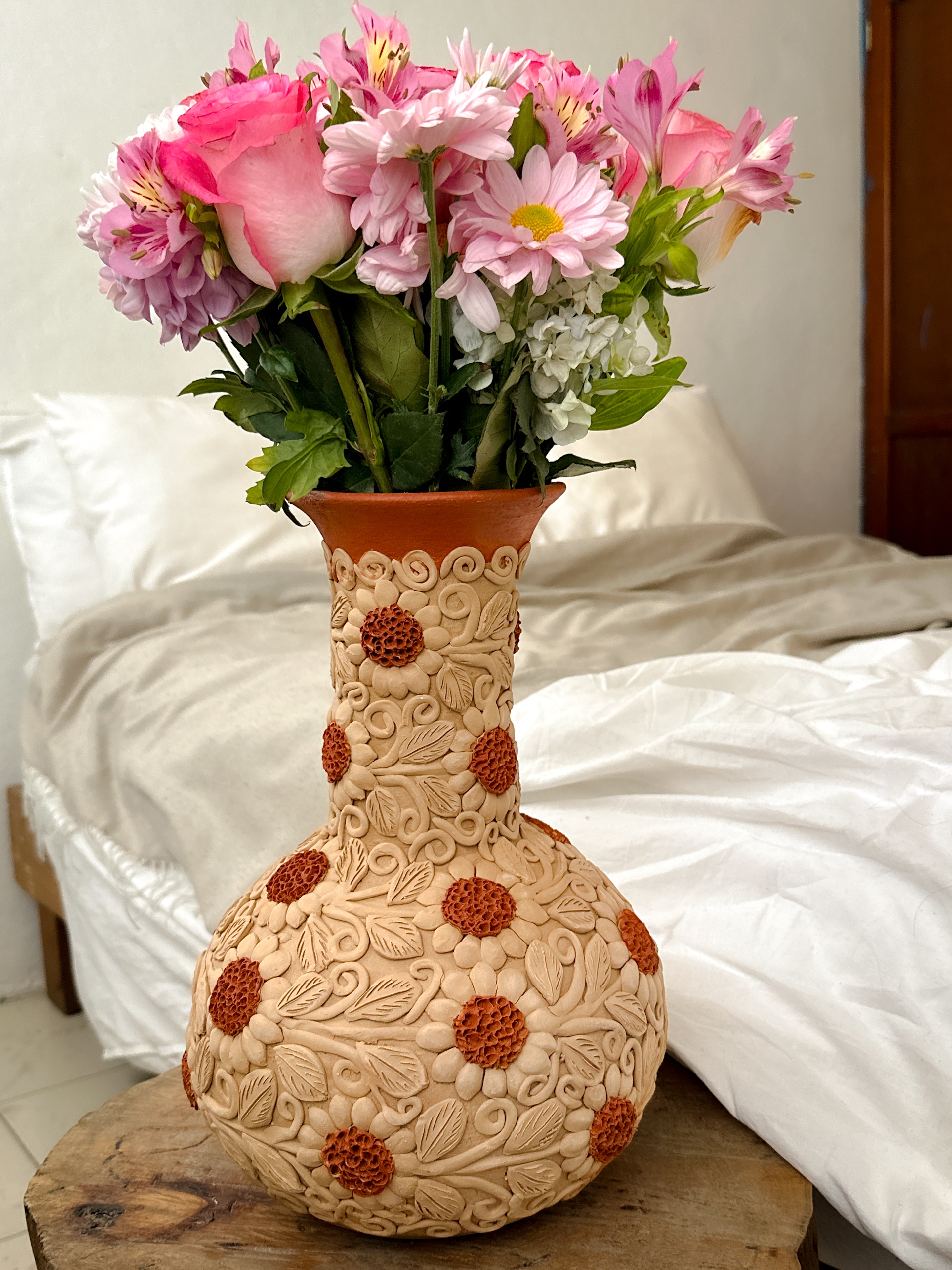 Atzompa Large Decorative Flower Vase