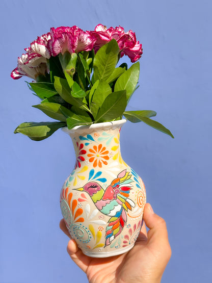 PEDIDO ANTICIPADO Jarrón pequeño de flores con forma de colibrí (ENVÍO EN APROX. 6-12 SEMANAS)