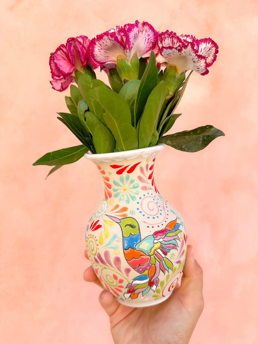 PEDIDO ANTICIPADO Jarrón pequeño de flores con forma de colibrí (ENVÍO EN APROX. 6-12 SEMANAS)