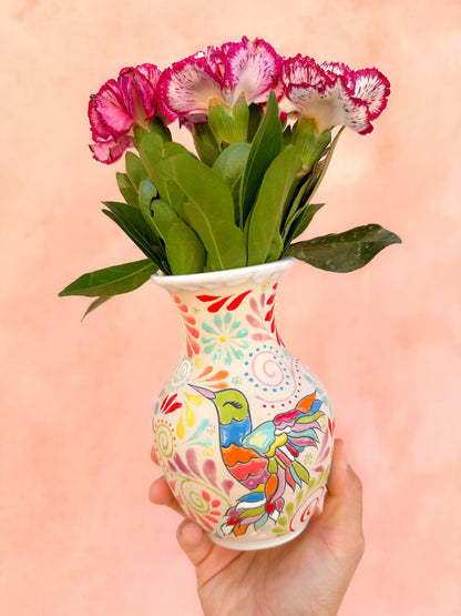PEDIDO ANTICIPADO Jarrón pequeño de flores con forma de colibrí (ENVÍO EN APROX. 6-12 SEMANAS)