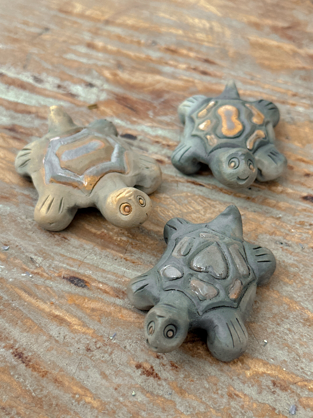 Juego de 3 mini tortugas