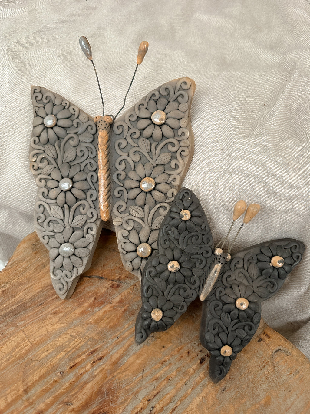 Juego de 2 mariposas decorativas de pared