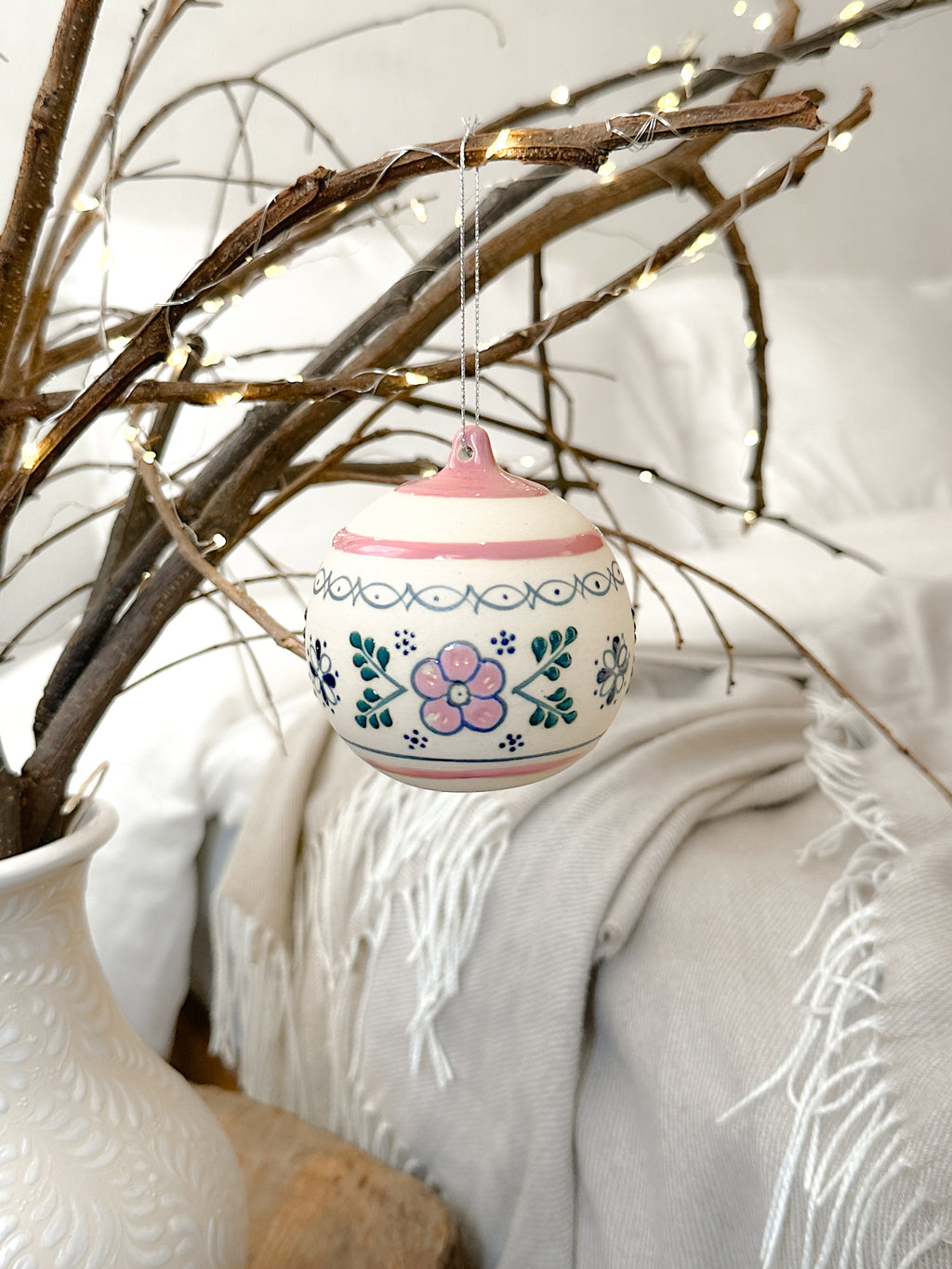 Adorno Navideño Rosa "Casa de la Abuela"