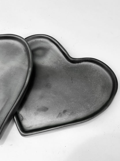 Black Clay Multipurpose Heart Tray