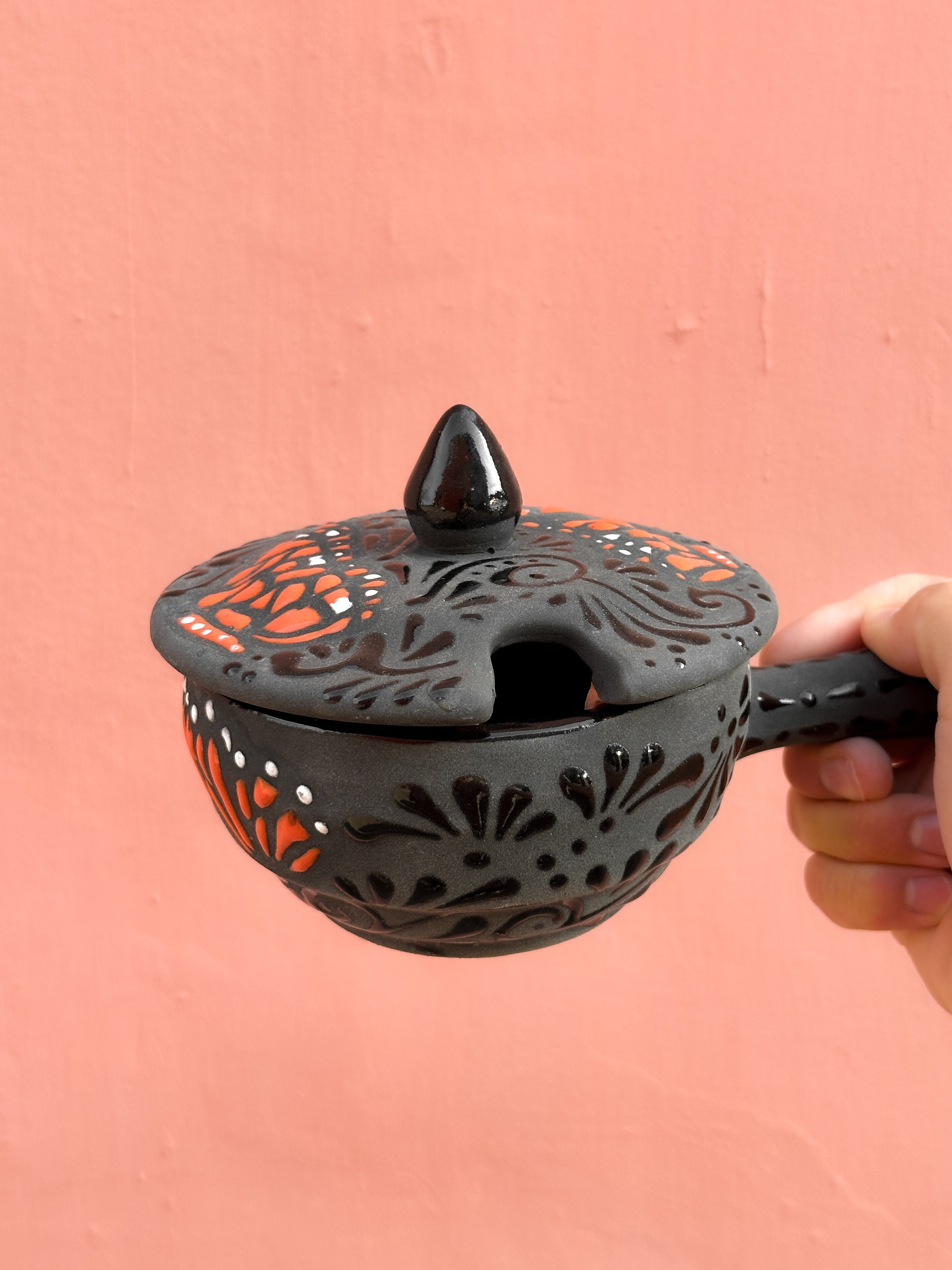 PRE-ORDER Black Butterfly Monarch Salsa Dish (SHIPS IN APPROX. 6-12 WEEKS)