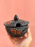 PRE-VENTA Plato para salsa mariposa negra monarca (ENVÍO EN APROX. 6-12 SEMANAS)