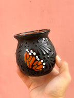 PRE-ORDER Black Butterfly Monarch Jarrito Mug (SHIPS IN APPROX. 6-12 WEEKS)