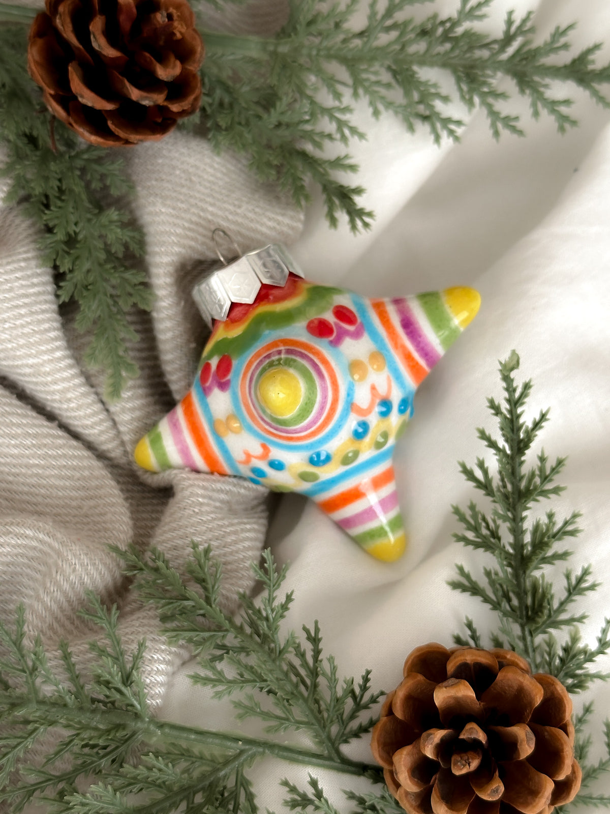 PRE-ORDER "Talavera" Piñata Christmas Ornament (SHIPS IN APPROX. 6-12 WEEKS)