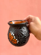 PRE-ORDER Black Butterfly Monarch Jarrito Mug (SHIPS IN APPROX. 6-12 WEEKS)