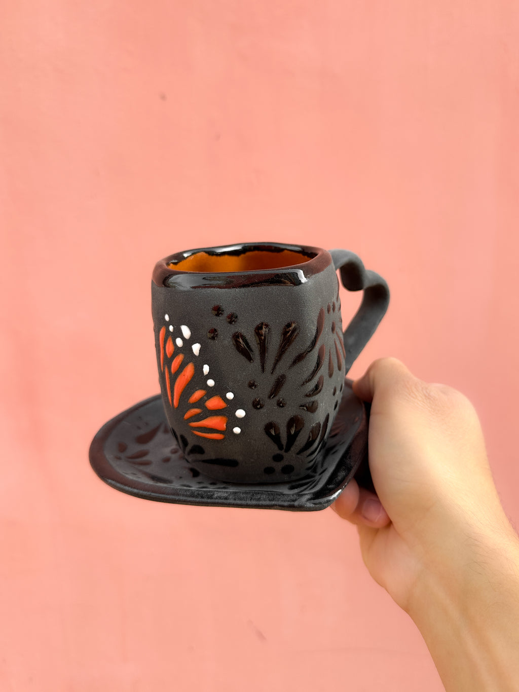 PRE-ORDER Black Butterfly Monarch Heart Plate and Mug (SHIPS IN APPROX. 6-12 WEEKS)