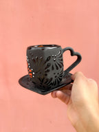 PRE-ORDER Black Butterfly Monarch Heart Plate and Mug (SHIPS IN APPROX. 6-12 WEEKS)