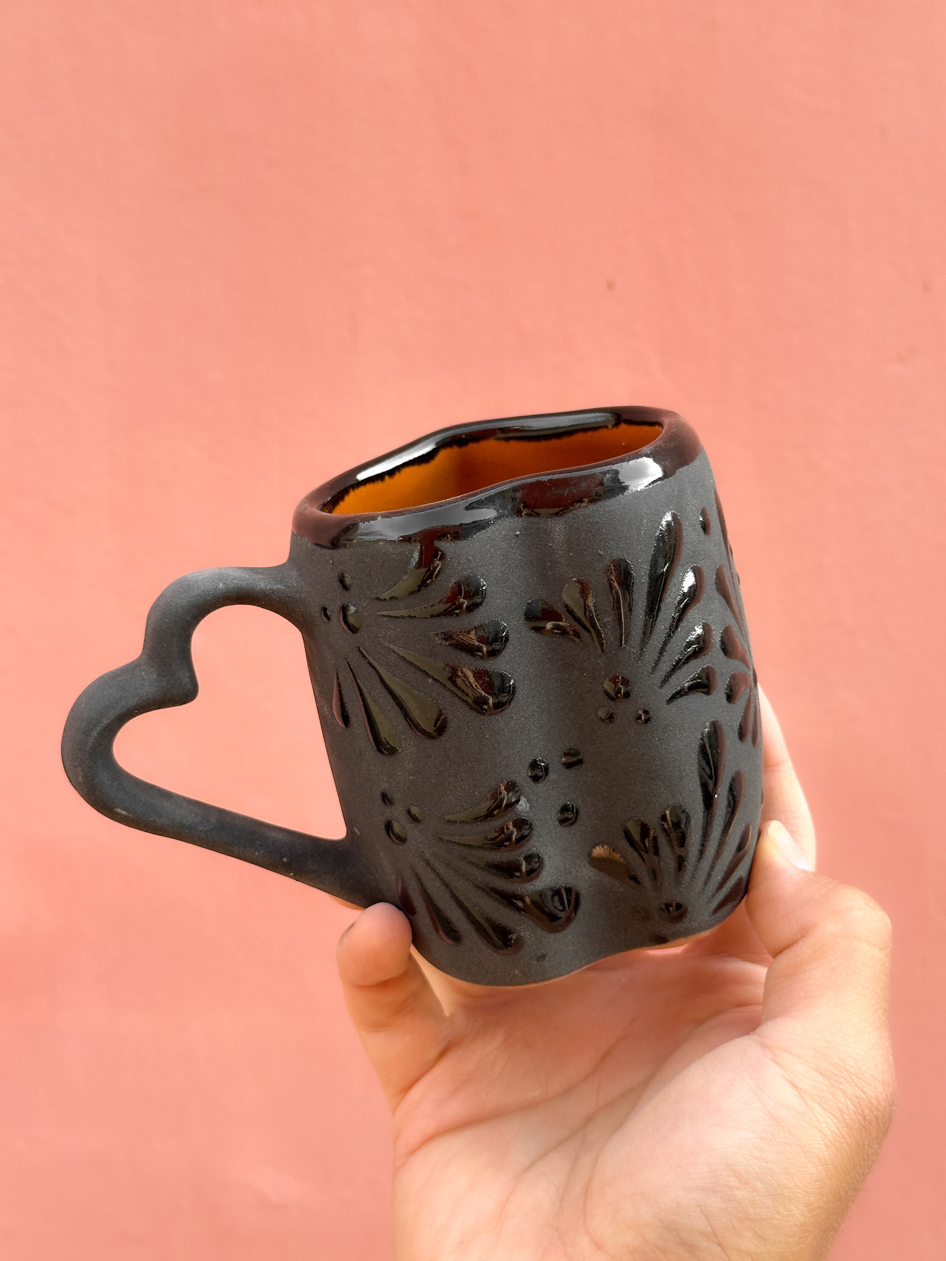 PRE-ORDER Black Butterfly Monarch Heart Mug (SHIPS IN APPROX. 6-12 WEEKS)