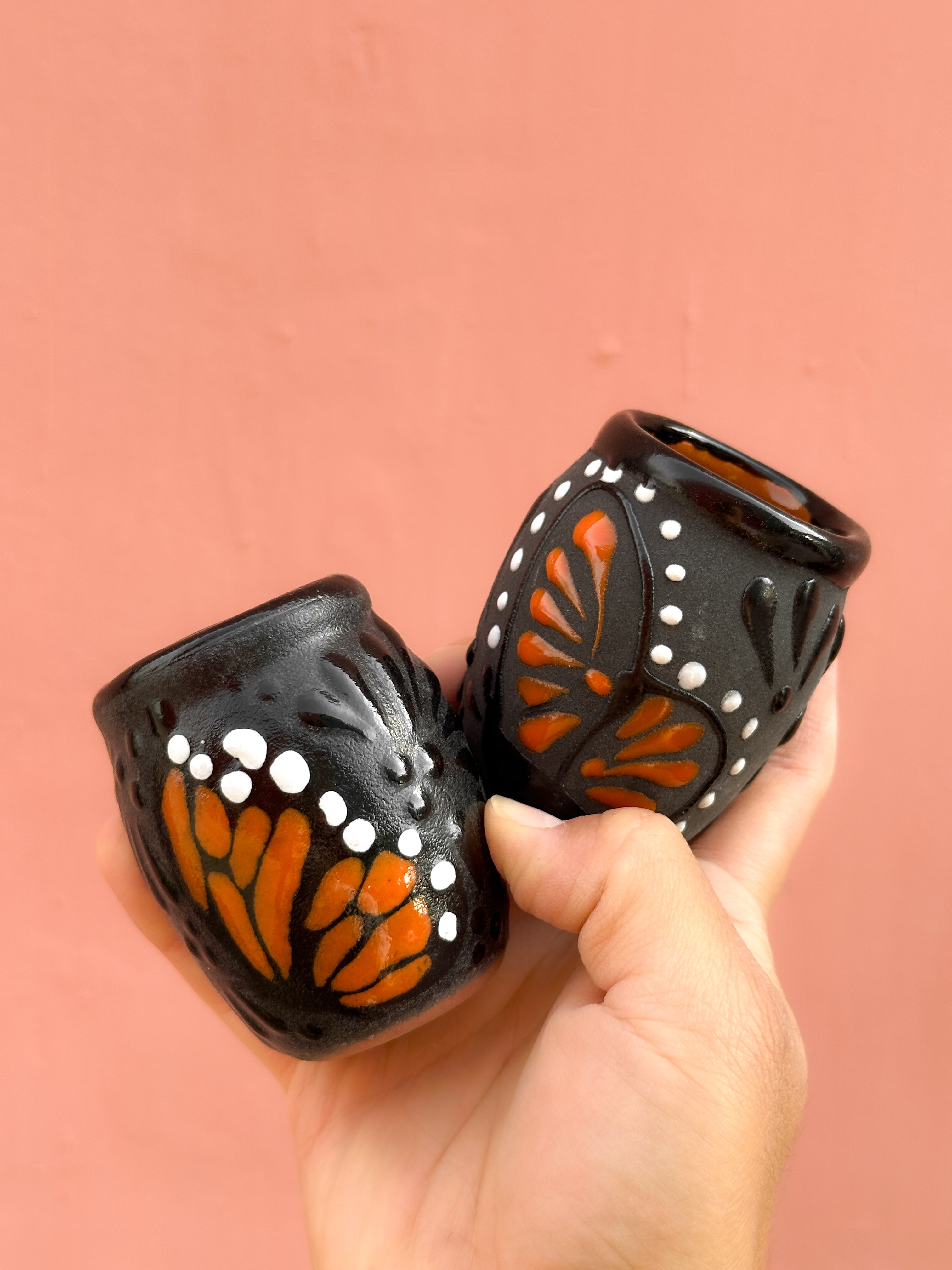 PRE-ORDER Black Butterfly Monarch Shot Glass (SHIPS IN APPROX. 6-12 WEEKS)